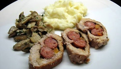 Friptura rulada cu legume