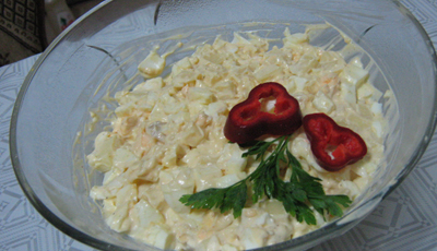 Salata de oua cu cascaval