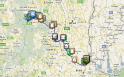 Patronul Otelului vrea sa mearga pe jos pana in Slanic Moldova. Calculeaza-i ruta! 